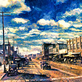 Ponca City, Oklahoma, in 1910 - digital painting made from old photo